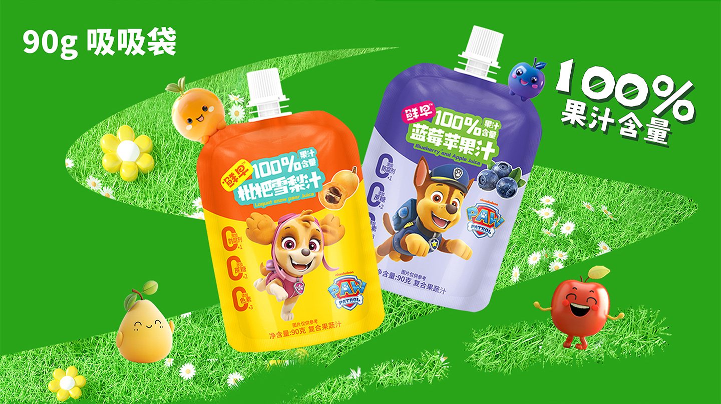 汪汪队立大功儿童果汁系列90g吸吸袋